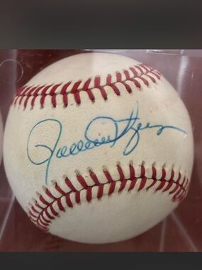 Official Baseball with Blue Signature
